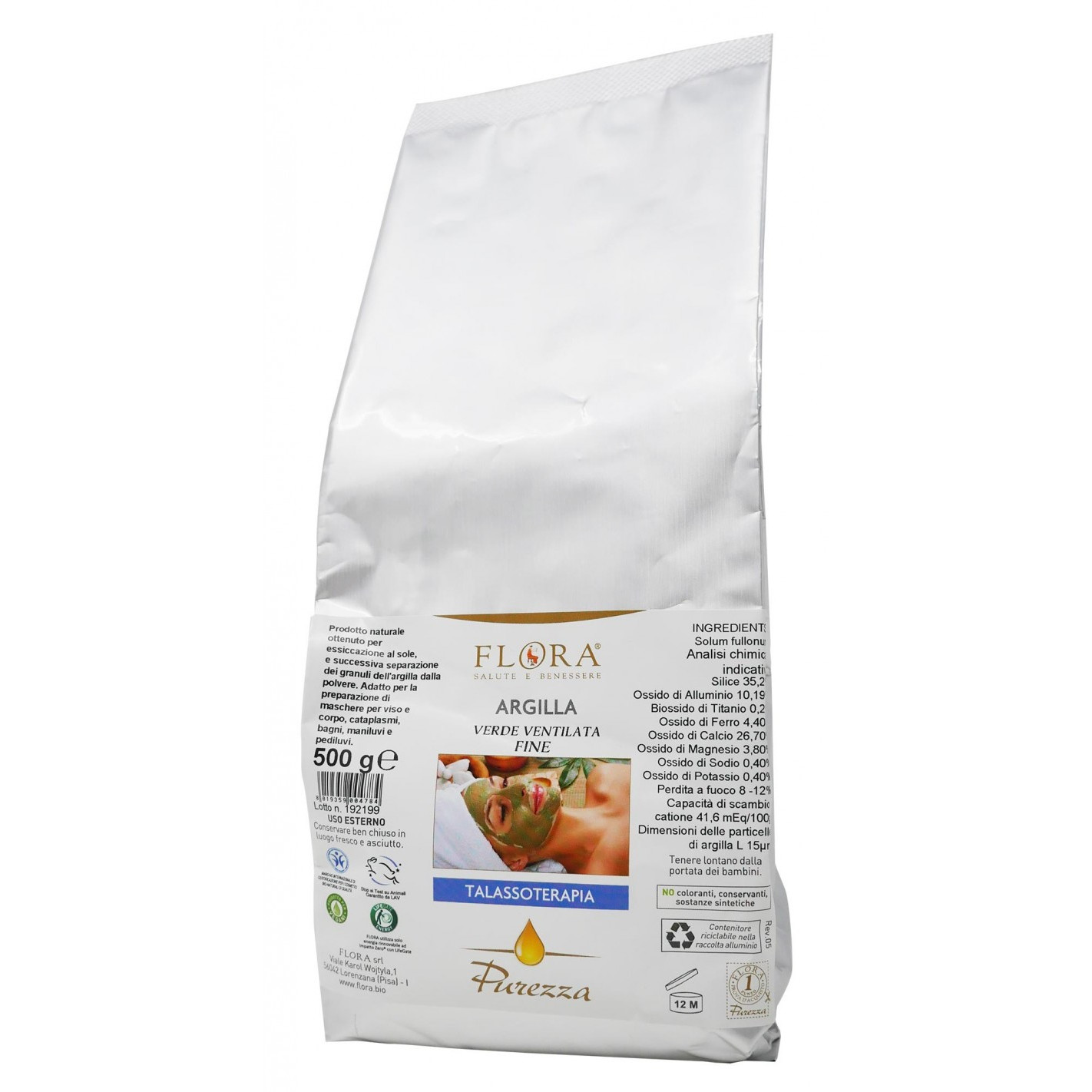 Argilla Verde Ventilata Fine - 500 g